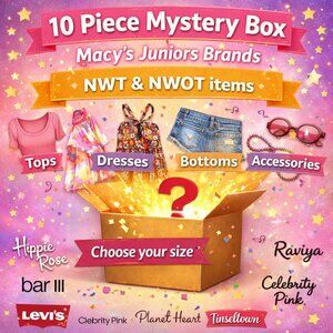 Macy’s Juniors Mystery Box 10 Pc NWT NWOT Size Small